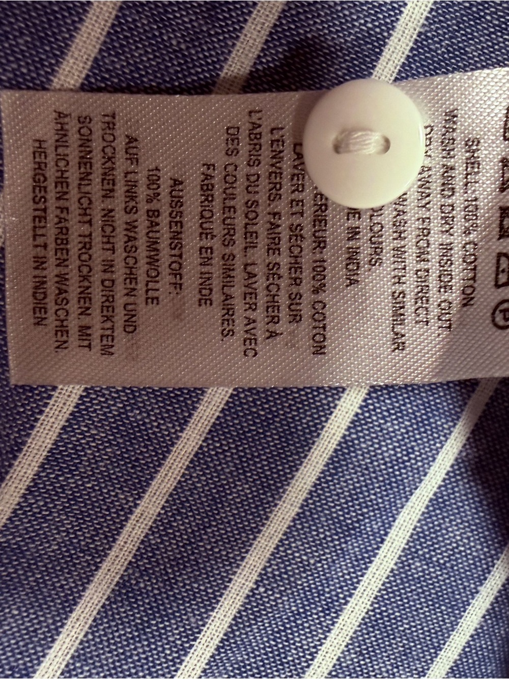 French Connection Blue & White Striped Smocked Waist Sundress - Picture 6 of 6